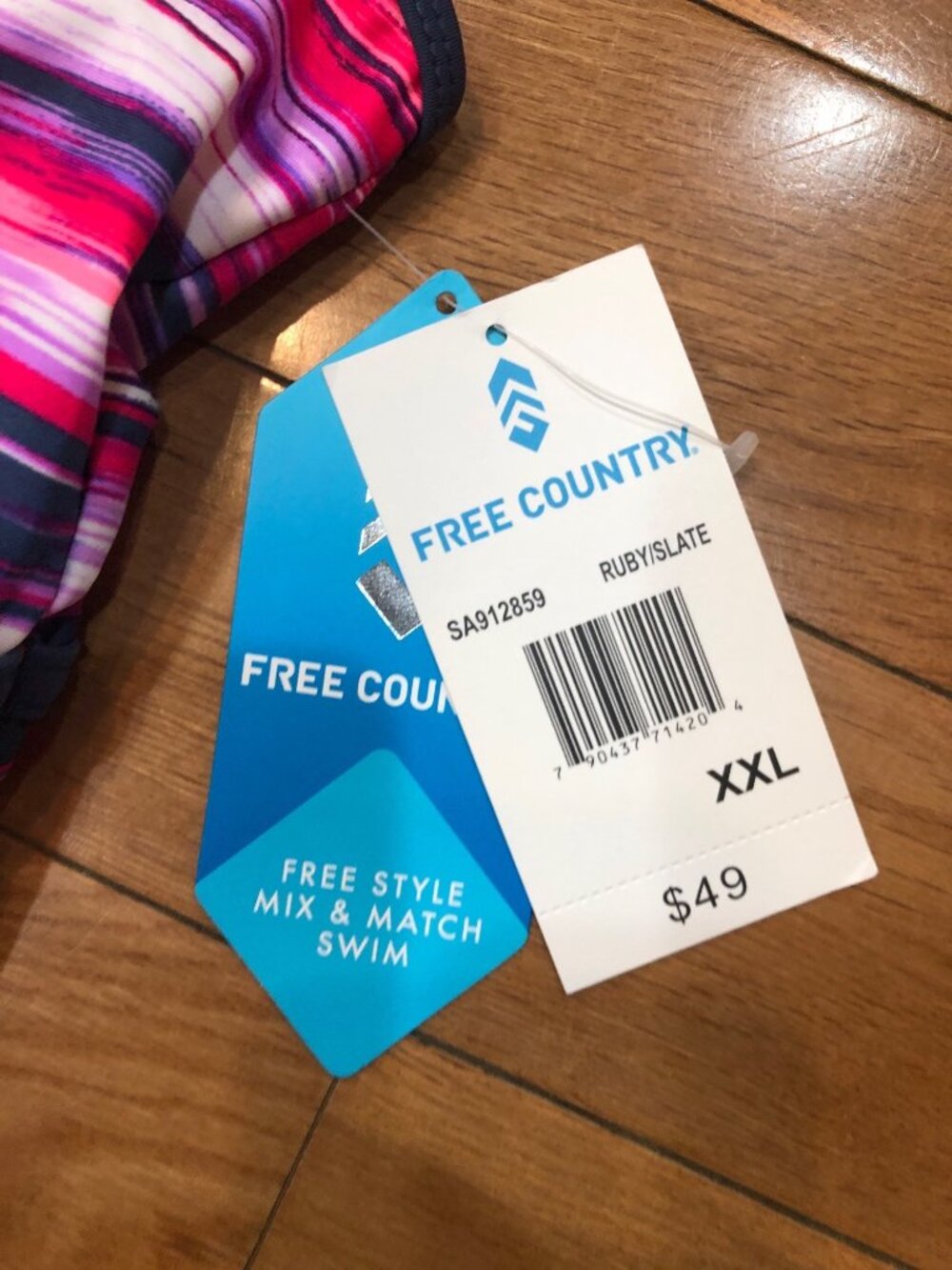 NWT Free Country Ruby Slate Swim Top Size XXL (18) - Picture 4 of 10